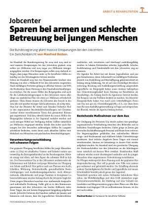 Vorschauseite 1: Jobcenter Sparen bei armen und schlechte Betreuung bei jungen Menschen