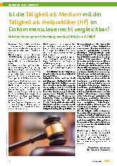 Vorschauseite 1: Ist die Tätigkeit als Medium mit der Tätigkeit als Heilpraktiker (HP) im Einkommensteuerrecht vergleichbar?