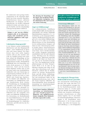 Vorschauseite 3: Präklinische Schmerztherapie bei Kindern