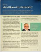 Vorschauseite 1: "Viele fühlen sich ohnmächtig."