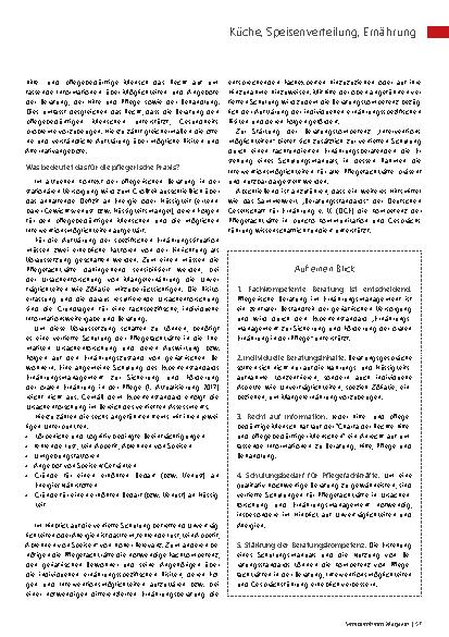 Vorschauseite 2: Pflegerische Beratung zum Schwerpunkt Ernährungsmanagement