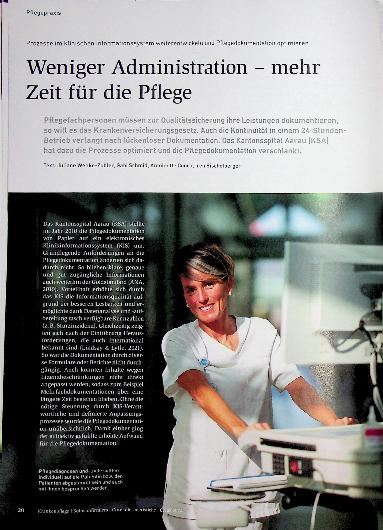 Vorschauseite 1: Weniger Administration - mehr Zeit für die Pflege
