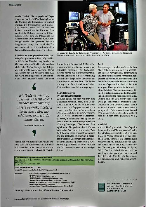 Vorschauseite 3: Weniger Administration - mehr Zeit für die Pflege