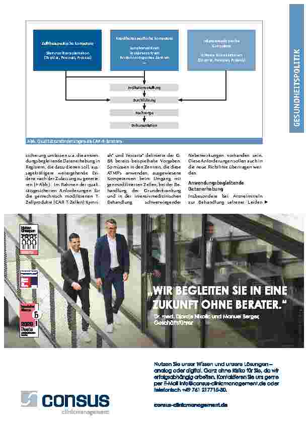 Vorschauseite 2: Aktuelle Aufgaben des Gemeinsamen Bundesausschusses: Umsetzung von Gesetzesaufträgen mit Auswirkungen auf die stationäre Versorgung.