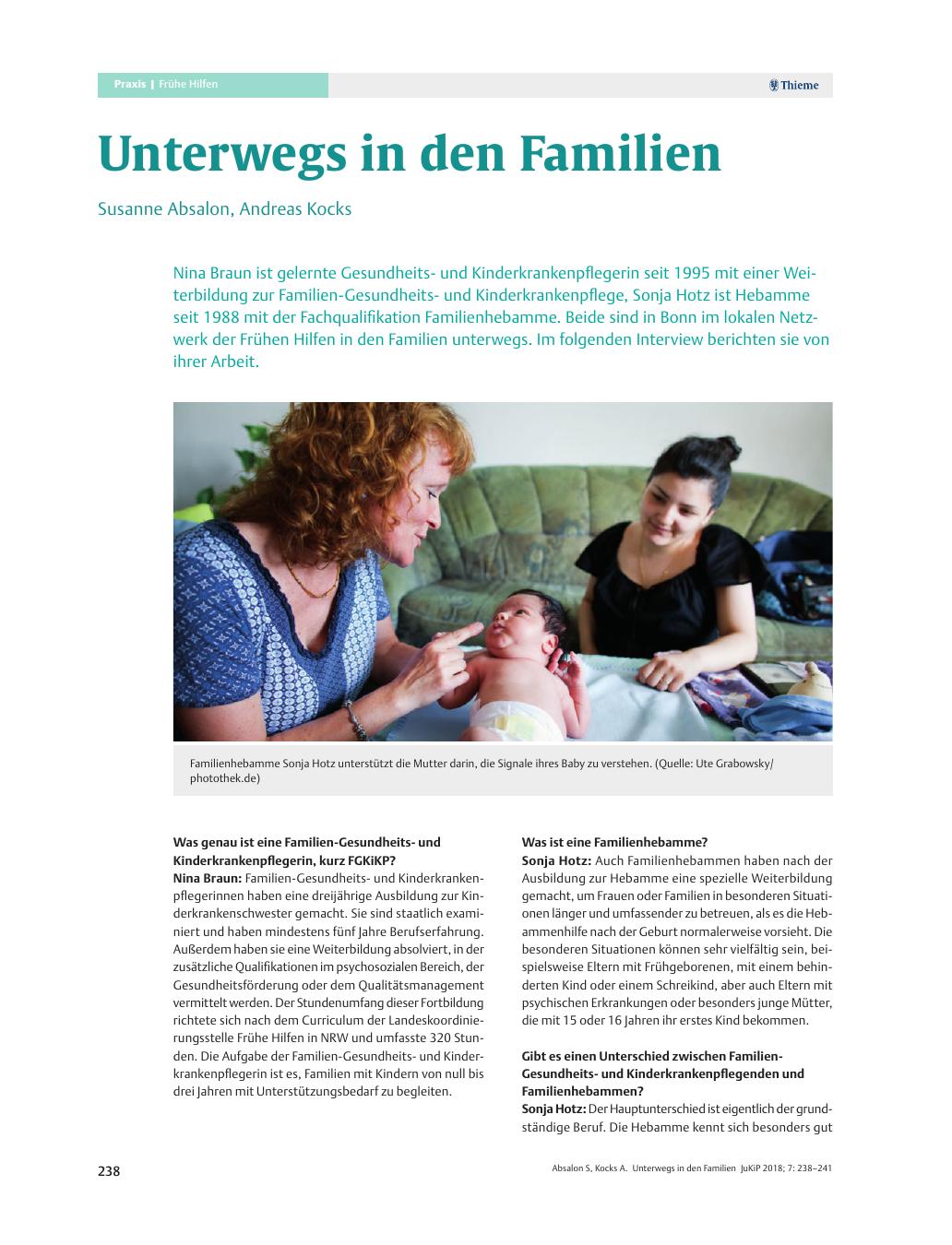 Vorschauseite 1: Unterwegs in den Familien