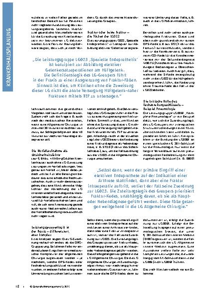 Vorschauseite 2: Zeitenwende in der Krankenhausplanung Auswirkungen des Leistungsgruppen-Groupers des InEK