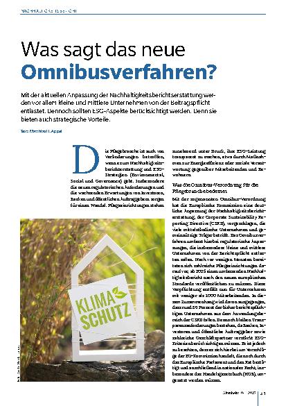 Vorschauseite 1: Was sagt das neue Omnibusverfahren?