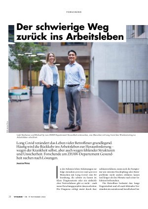 Vorschauseite 1: Der schwierige Weg zurück ins Arbeitsleben