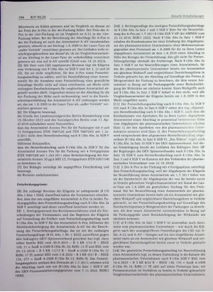 Vorschauseite 2: Arzneimittel - Neueinführung - mehrere Vergleichsarzneimittel des pharmazeutischen Unternehmers - Berechnung des Preiserhöhungsabschlags