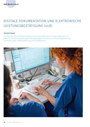 Vorschauseite 1: Digitale Dokumentation und elektrische Leistungsbestätigung ( eLB)