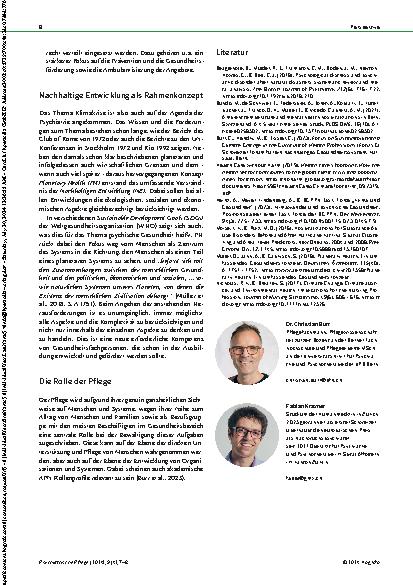 Vorschauseite 2: Gleichzeitig Ursache und Lösung sein: Die Rolle des Gesundheitswesens im Kontext der Klimakrise