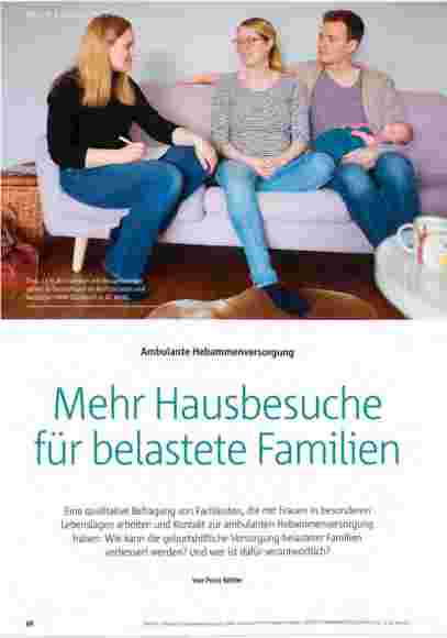 Vorschauseite 1: Ambulante Hebammenversorgung: Mehr Hausbesuche für belastete Familien.