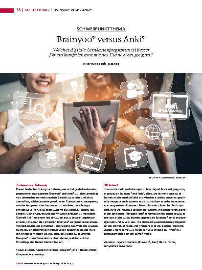 Vorschauseite 1: Brainyoo® versus Anki® Welches digitale Lernkartenprogramm ist besser für ein kompetenzorientiertes Curriculum geeignet?