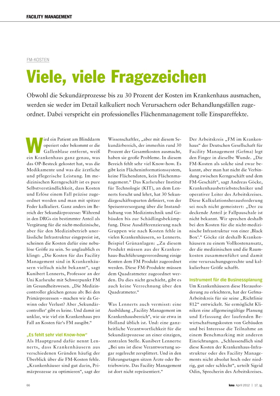 Vorschauseite 1: Viele, viele Fragezeichen