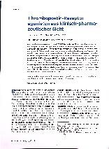 Vorschauseite 1: Thrombopoetin-Rezeptor-Agonisten aus klinisch-pharmazeutischer Sicht