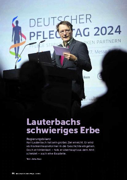 Vorschauseite 1: Lauterbachs schwieriges Erbe