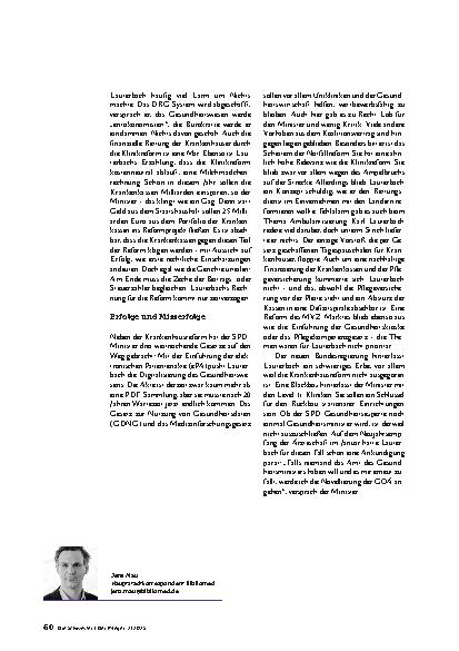 Vorschauseite 3: Lauterbachs schwieriges Erbe