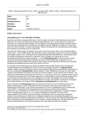 Vorschauseite 1: BdB informiert Jahrestagung vom 7. bis 9. Mai 2026 in Potsdam