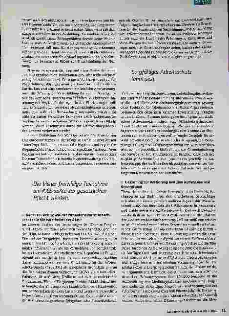 Vorschauseite 2: Bericht über das 19. ZSVA Hygieneforum Schleswig-Holstein am 26. Oktober 2019 in Damp.