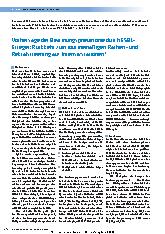 Vorschauseite 1: Vorhersage der Beatmungspneumonie durch ESBL-Erreger: Rückkehr zum routinemäßigen Rachenund Rektalscreening auf Intensivstationen?