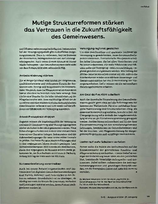 Vorschauseite 6: Warten auf Strukturreformen