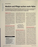 Vorschauseite 1: Medizin und Pflege suchen mehr Nähe