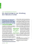 Vorschauseite 1: Ein einstimmiges Ja zur Gründung der Föderation Artiset.