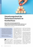 Vorschauseite 1: Umsetzungsstand der Patientensicherheit im Krankenhaus