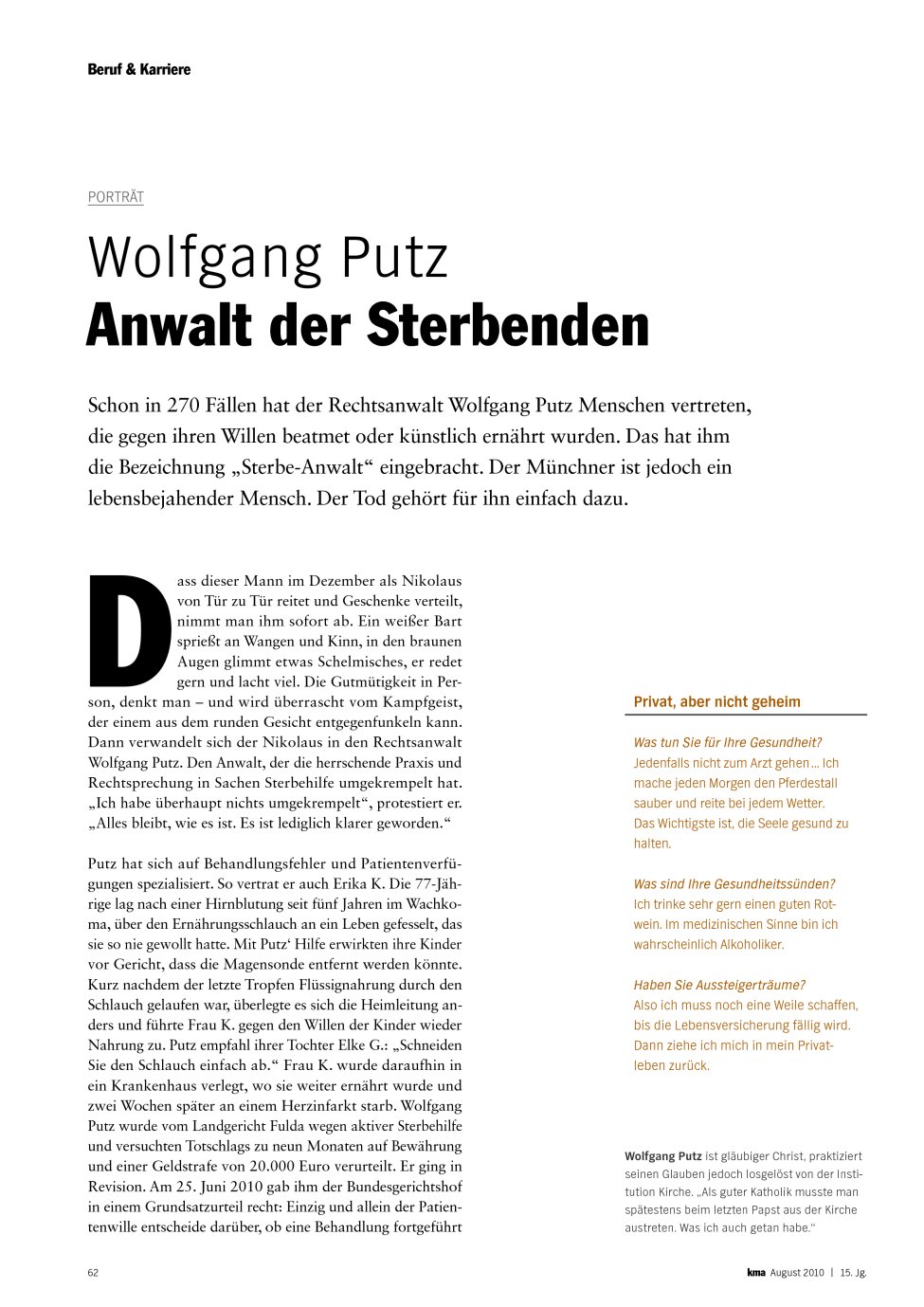 Vorschauseite 1: Anwalt der Sterbenden