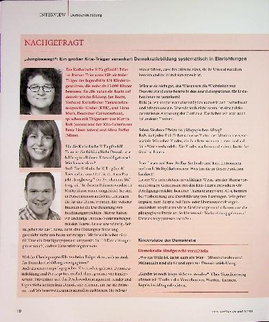 Vorschauseite 1: „Jungbewegt“: Ein großer Kita-Träger verankert Demokratiebildung systematisch in Einrichtungen