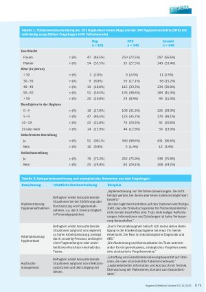 Vorschauseite 3: Herausforderungen für Hygieneteams in Krankenhäusern – Perspektiven aus der Praxis: Ergebnisse eines bundesweiten Surveys im Projekt IP-POWER*