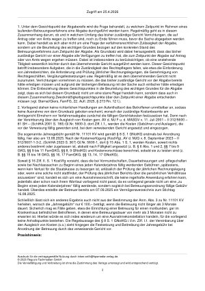 Vorschauseite 2: Zur örtlichen Zuständigkeit –