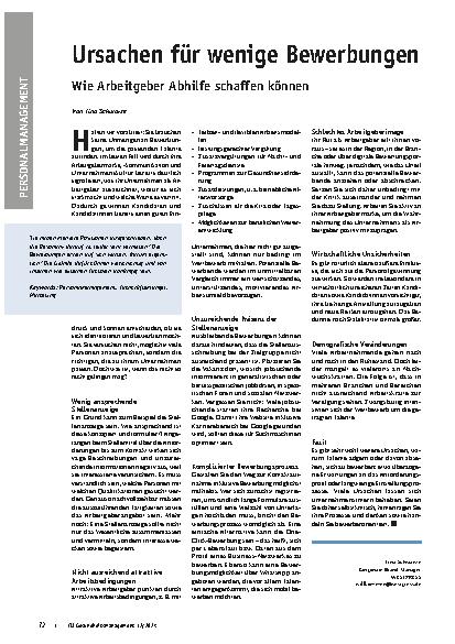 Vorschauseite 1: Ursachen für wenige Bewerbungen: Wie Arbeitgeber Abhilfe schaffen können