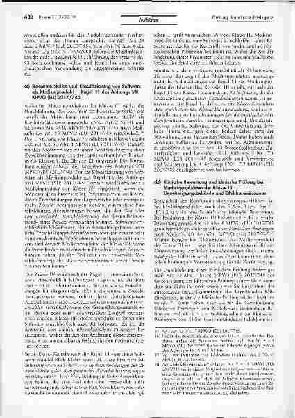 Vorschauseite 6: Künstliche Intelligenz und digitale Unterstützung ärztlicher Entscheidungen in Diagnostik und Therapie. Arzt-, arzneimittelund medizinprodukterechtliche Aspekte