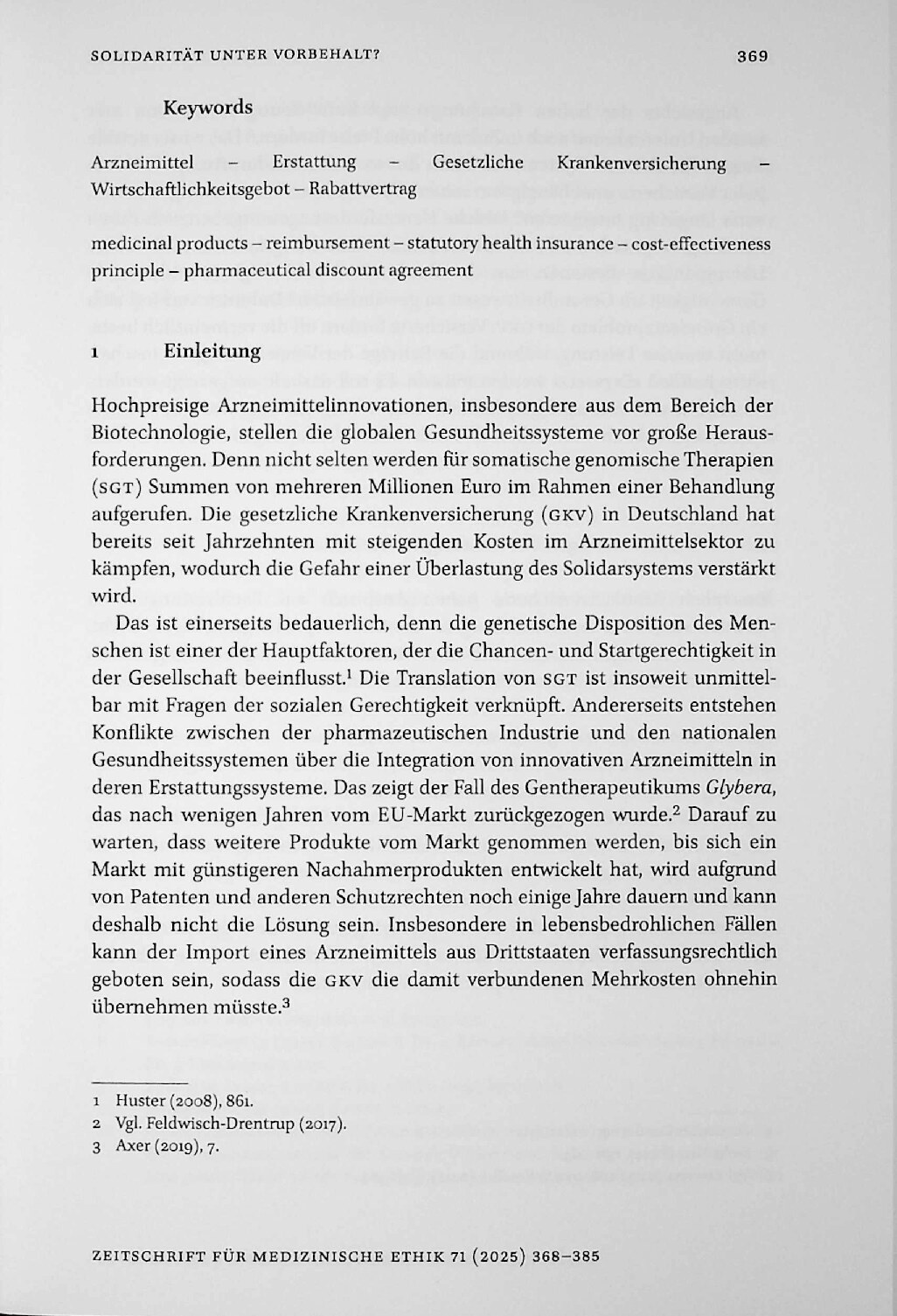 Vorschauseite 2: Solidarität unter Vorbehalt? Hochpreisige Arzneimittelinnovationen in der Sozialversicherung