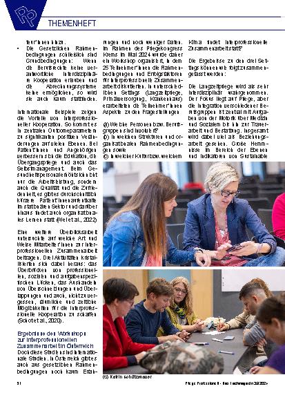 Vorschauseite 3: Sustainable Careers in Nursing und Interprofessionelle Zusammenarbeit