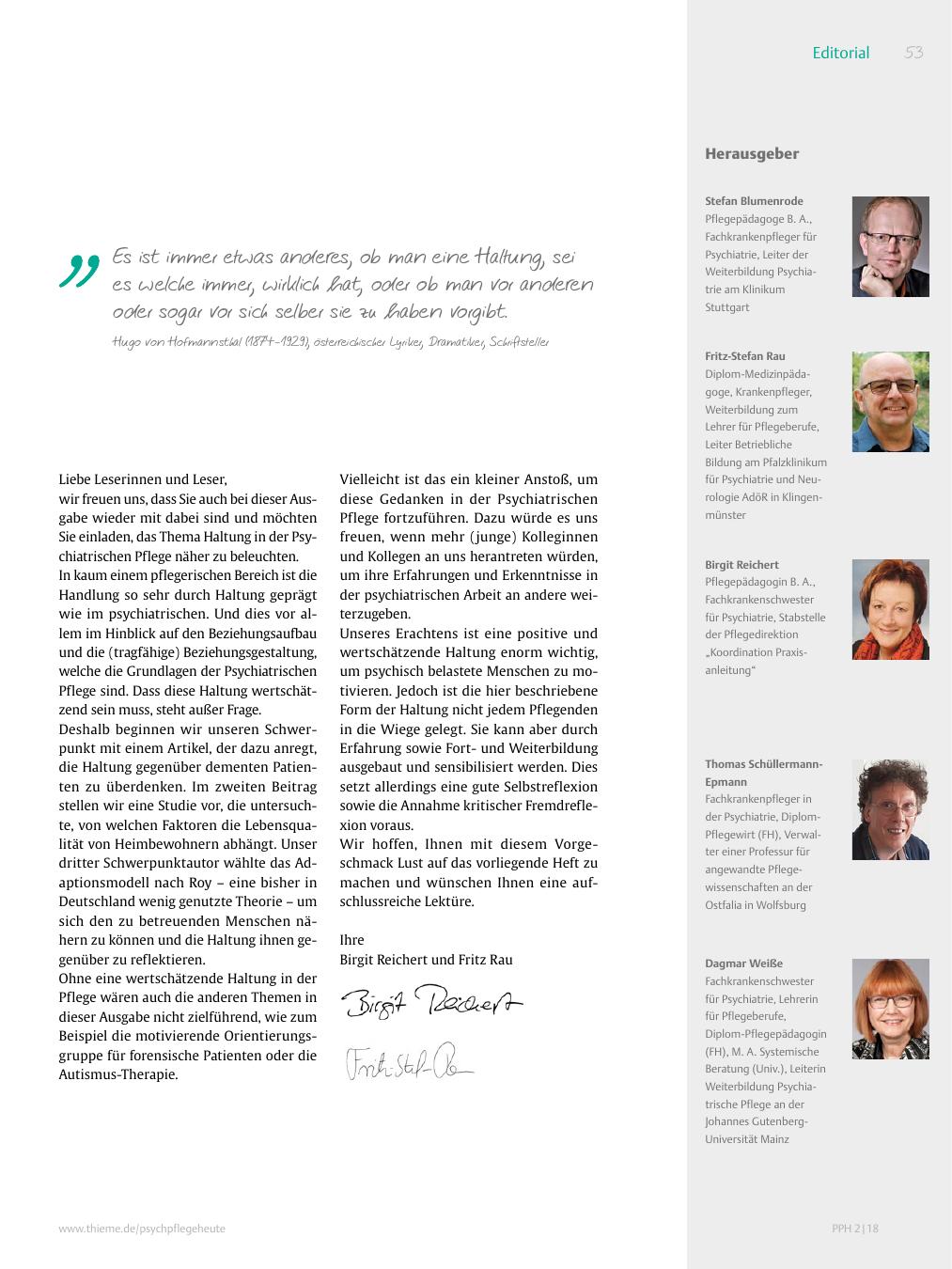 Vorschauseite 1: Editorial