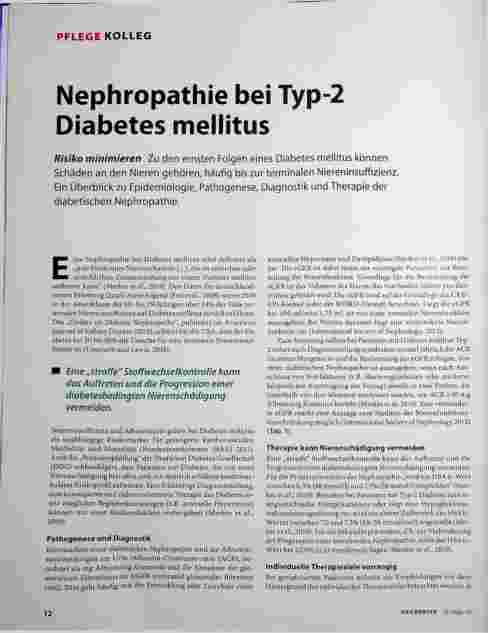 Vorschauseite 1: Nephropathie bei Typ-2 Diabetes mellitus