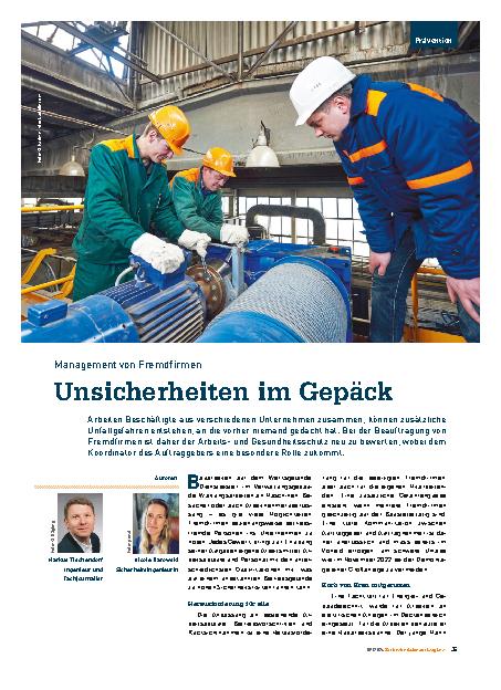 Vorschauseite 1: Management von Fremdfirmen: Unsicherheiten im Gepäck