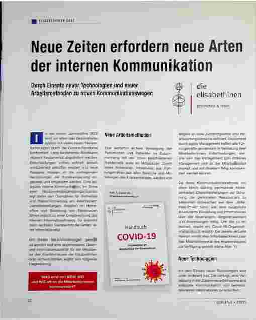 Vorschauseite 1: Neue Zeiten erfordern neue Arten der internen Kommunikation.