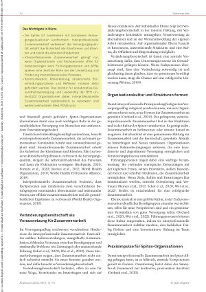 Vorschauseite 2: Bereit für interprofessionelle Zusammenarbeit? Warum die Bereitschaft dazu entscheidend ist
