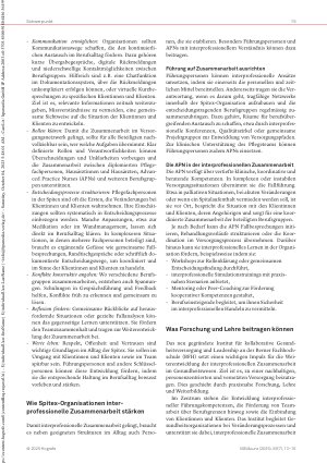 Vorschauseite 3: Bereit für interprofessionelle Zusammenarbeit? Warum die Bereitschaft dazu entscheidend ist