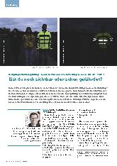 Vorschauseite 1: Reinigung/Funktionsprüfung „hochreflektierender Warnkleidung nach EN ISO 20471:2013“ Bist du noch sichtbar oder schon gefährdet?
