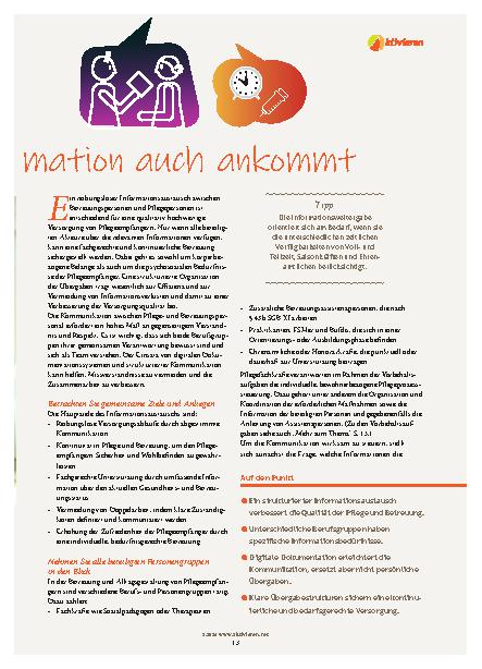 Vorschauseite 2: Damit relevante Information auch ankommt