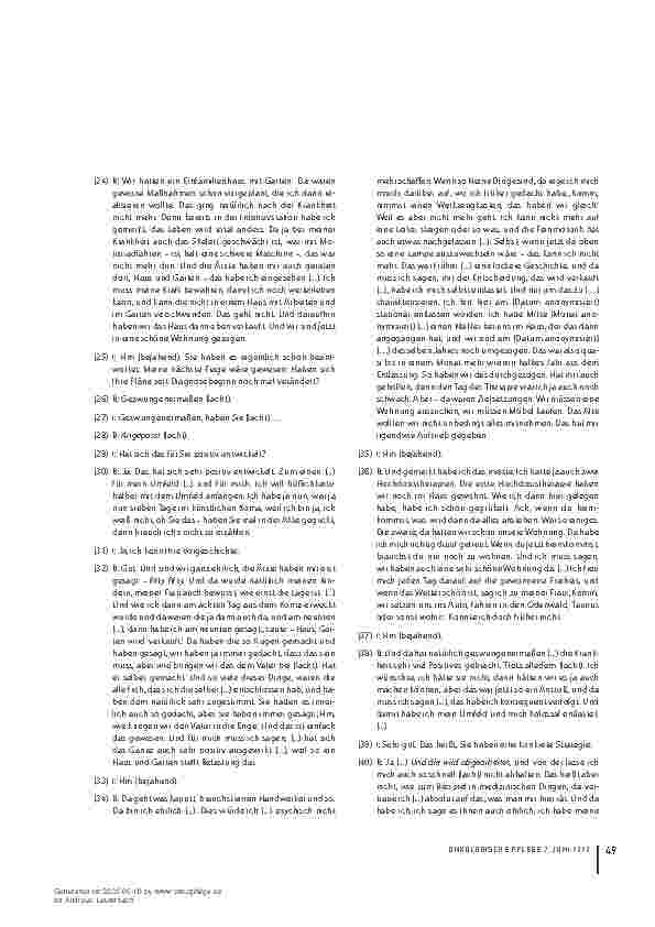 Vorschauseite 4: Lebenspläne älterer Menschen mit nicht heilbarer Krebserkrankung Teil 1