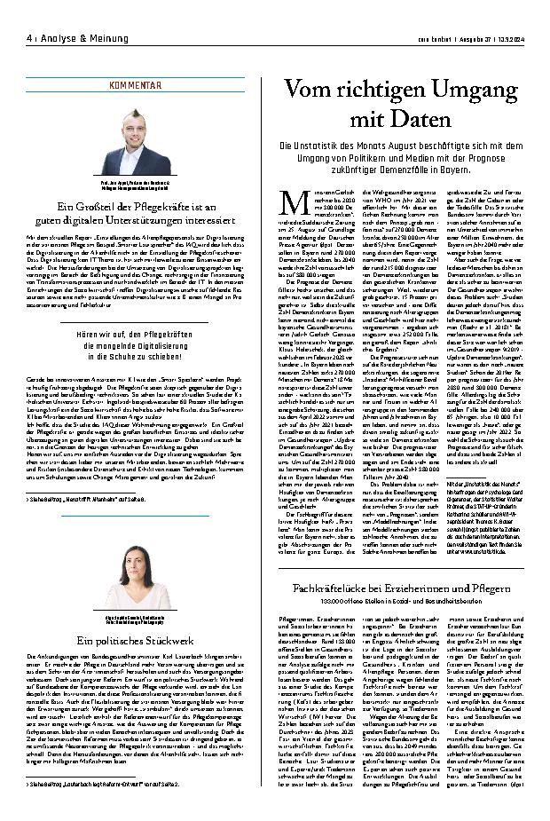 Vorschauseite 1: Vom richtigen Umgang mit Daten