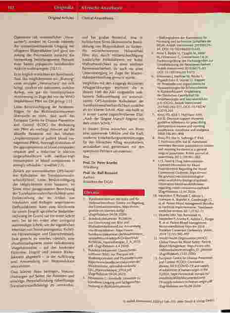 Vorschauseite 3: Die automatisierte OPS-basierte Kalkulation der hauseigenen Transfusionswahrscheinlichkeit von Erythrozytenkonzentraten.