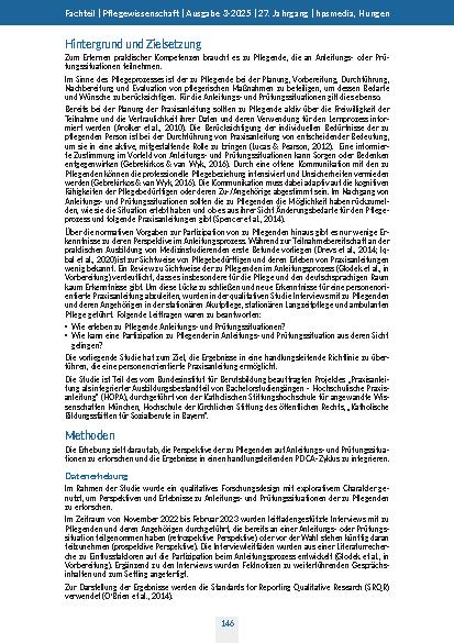 Vorschauseite 2: Prüfungsund Anleitungssituationen aus Sicht von zu Pflegenden und deren Angehörigen Ergebnisse von strukturierten Interviews