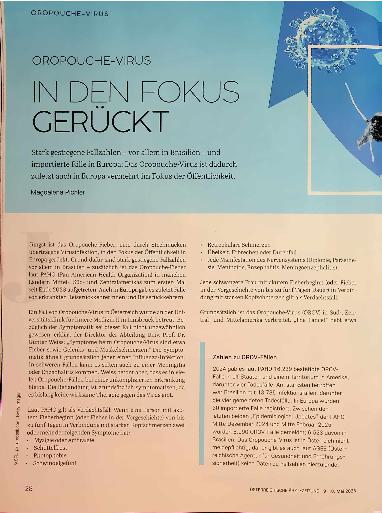 Vorschauseite 1: Oropouche-Virus in den Fokus gerückt