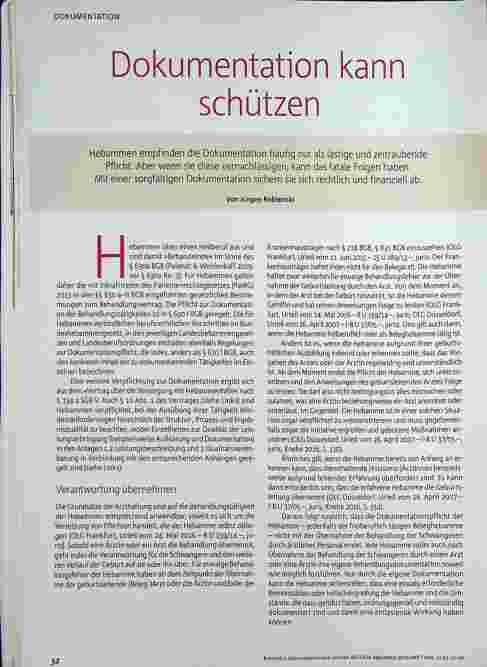 Vorschauseite 1: Dokumentation kann schützen